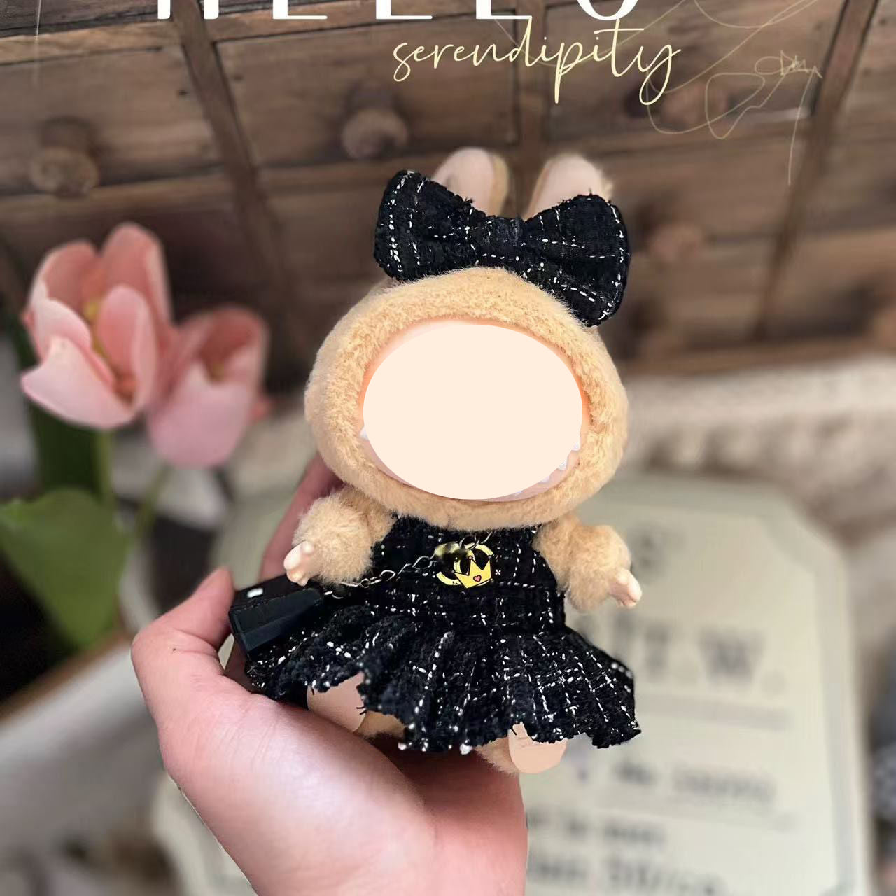 【YIWU&BUBU】15cm bubu Clothes Second Generation Blind Box Pendant Vinyl bubu Sitting Party Hat Doll Clothes