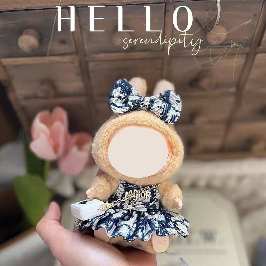 【YIWU&BUBU】15cm bubu Clothes Second Generation Blind Box Pendant Vinyl bubu Sitting Party Hat Doll Clothes