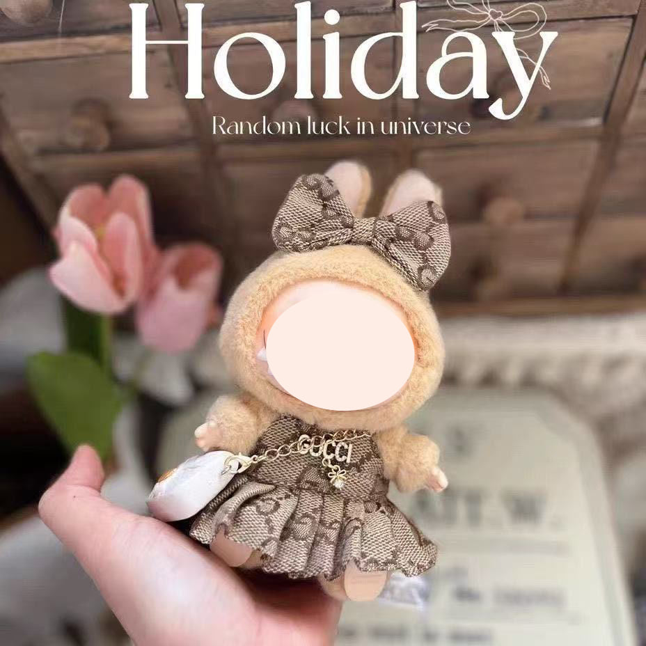 【YIWU&BUBU】15cm bubu Clothes Second Generation Blind Box Pendant Vinyl bubu Sitting Party Hat Doll Clothes