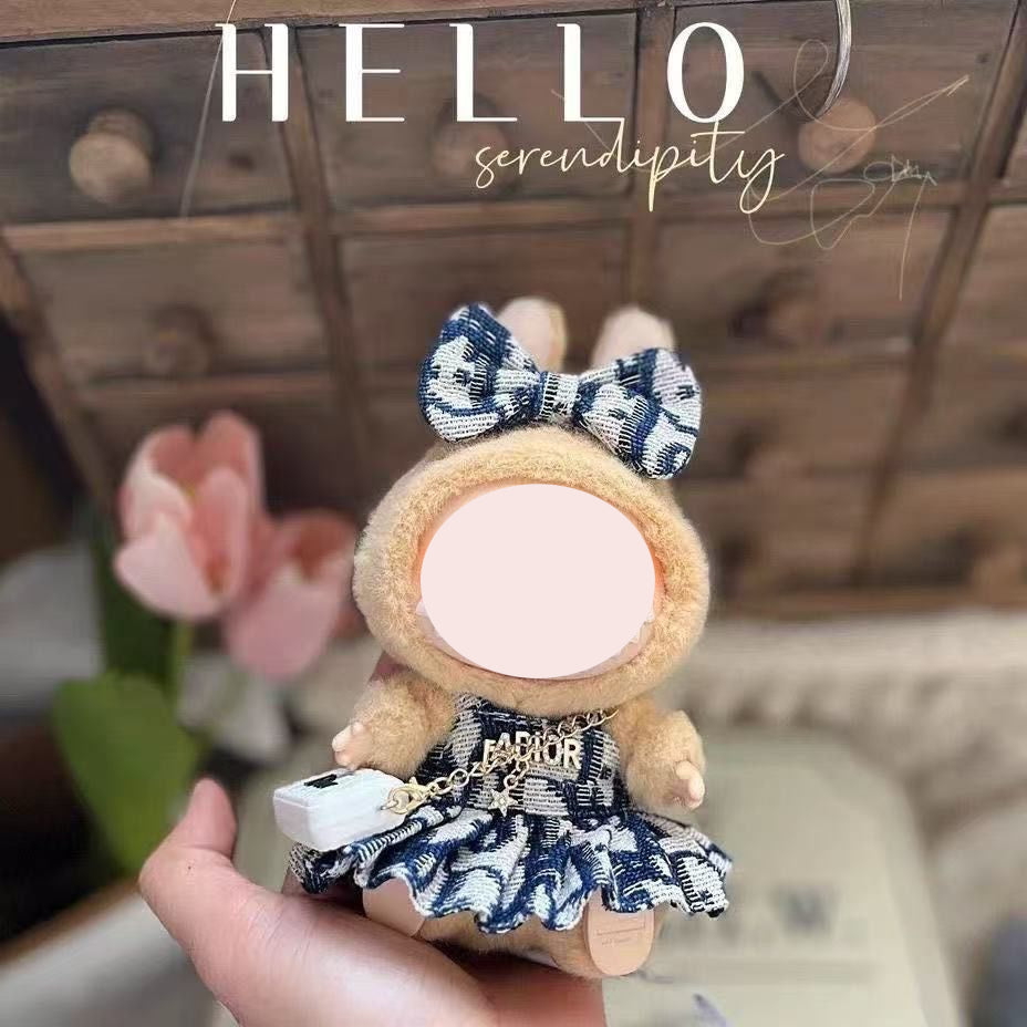【YIWU&BUBU】15cm bubu Clothes Second Generation Blind Box Pendant Vinyl bubu Sitting Party Hat Doll Clothes