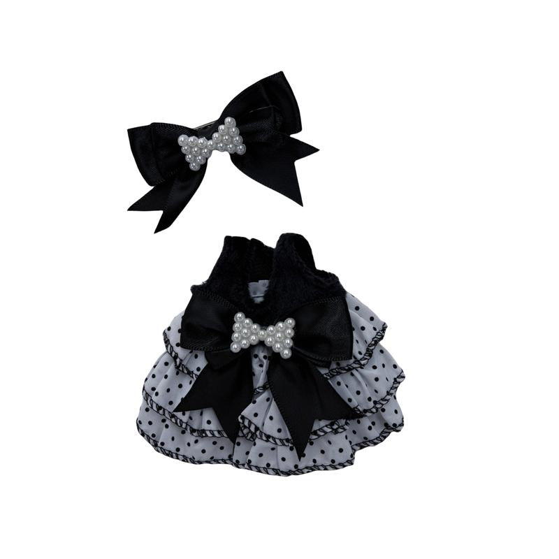 【YIWU&BUBU】Mini Doll Outfit (No Doll) – Hat & Overalls Set, Designer-Inspired Suit for 17cm Collectible Figure Dress-Up