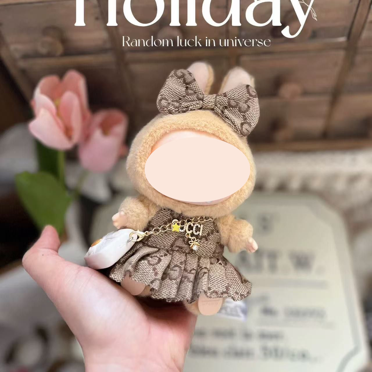 【YIWU&BUBU】15cm bubu Clothes Second Generation Blind Box Pendant Vinyl bubu Sitting Party Hat Doll Clothes