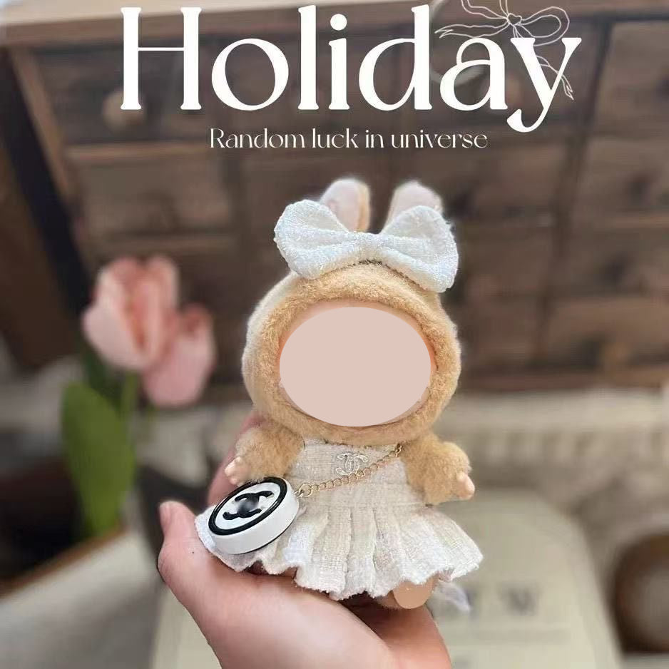 【YIWU&BUBU】15cm bubu Clothes Second Generation Blind Box Pendant Vinyl bubu Sitting Party Hat Doll Clothes